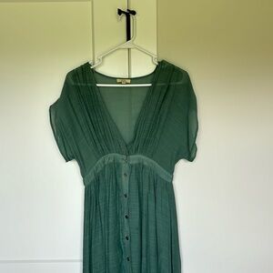 Green dress with button down detail Size Small